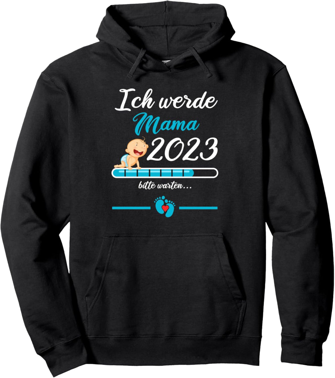 Baby Ankündigung Schwangerschaft Nachwuchs Ich werde Mama Pullover Hoodie
