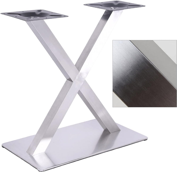 Esyogen Edelstahl Tischbeine X Form Design Tischgestell Tischfuss Tischuntergestell Bistrotisch 72cm