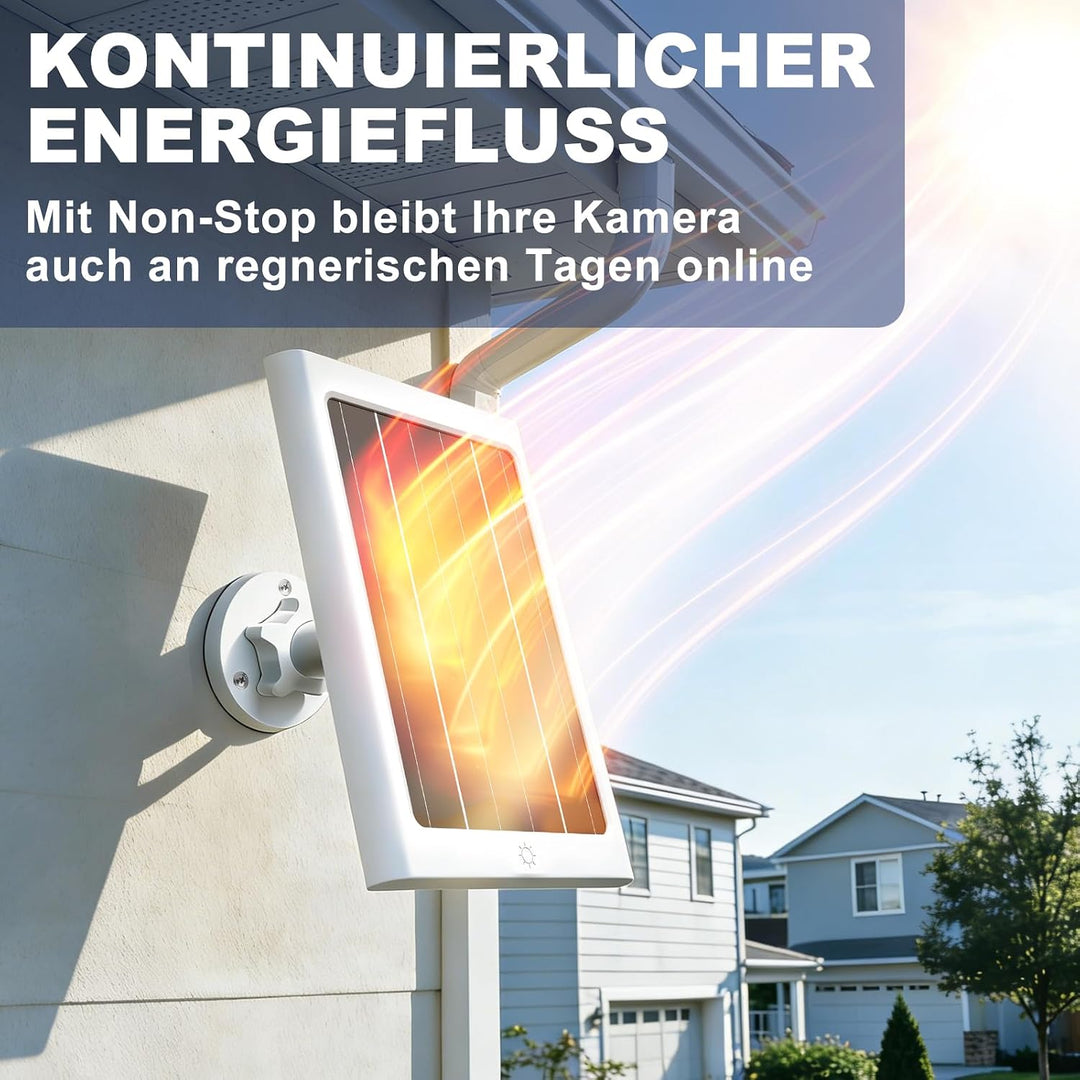 5-W-Solarpanel für Ring Spotlight Cam Plus/Pro und Stick Up Cam Akku, Solarladegerät für Ring Cam mi