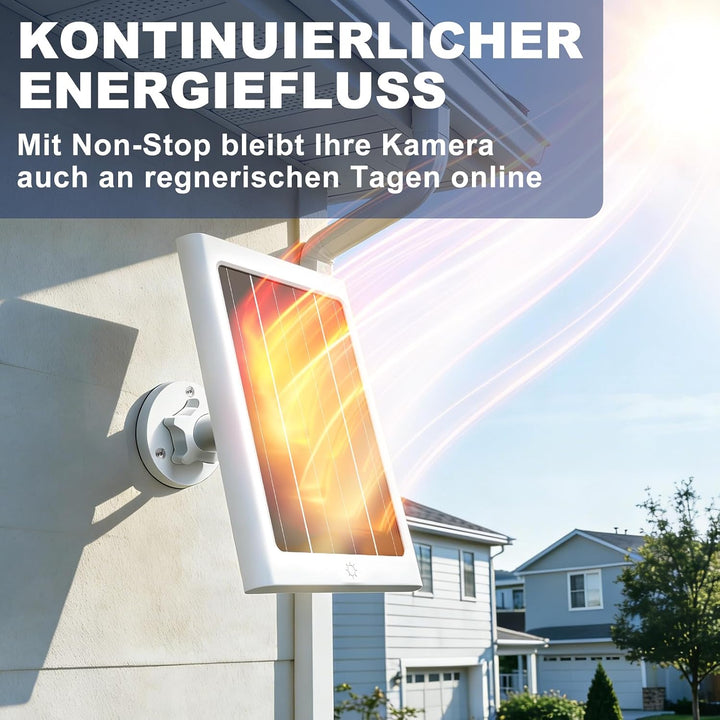 5-W-Solarpanel für Ring Spotlight Cam Plus/Pro und Stick Up Cam Akku, Solarladegerät für Ring Cam mi