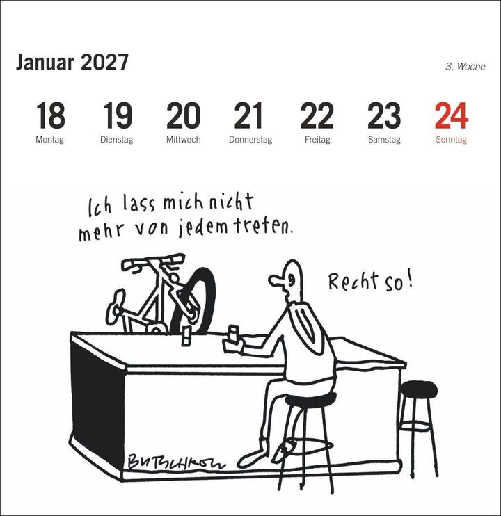 Peter Butschkow: Fahrrad unser Premium-Postkartenkalender 2027: Kleiner Kalender zum Aufstellen mit