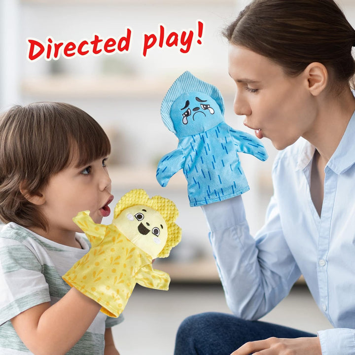 Learning Resources Feelings Family Handpuppen-Set, Handpuppen für Kinder, Gefühle kennenlernen, 5 Ha