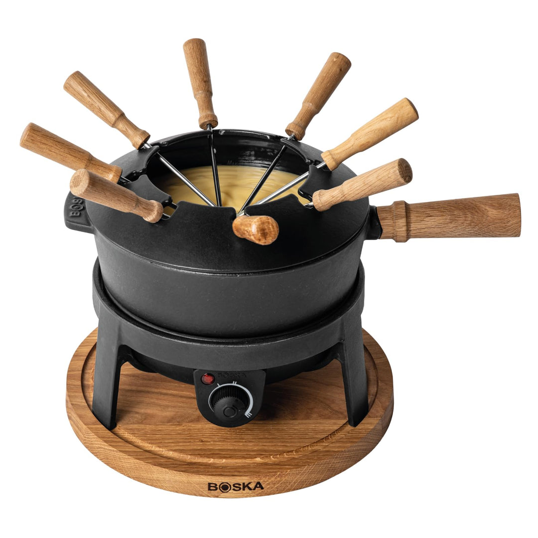 Boska Elektrisches Fondueset Pro 2,2L - Käsefondue - Für 8 personen - Topf set - Edelstahl - Extrala