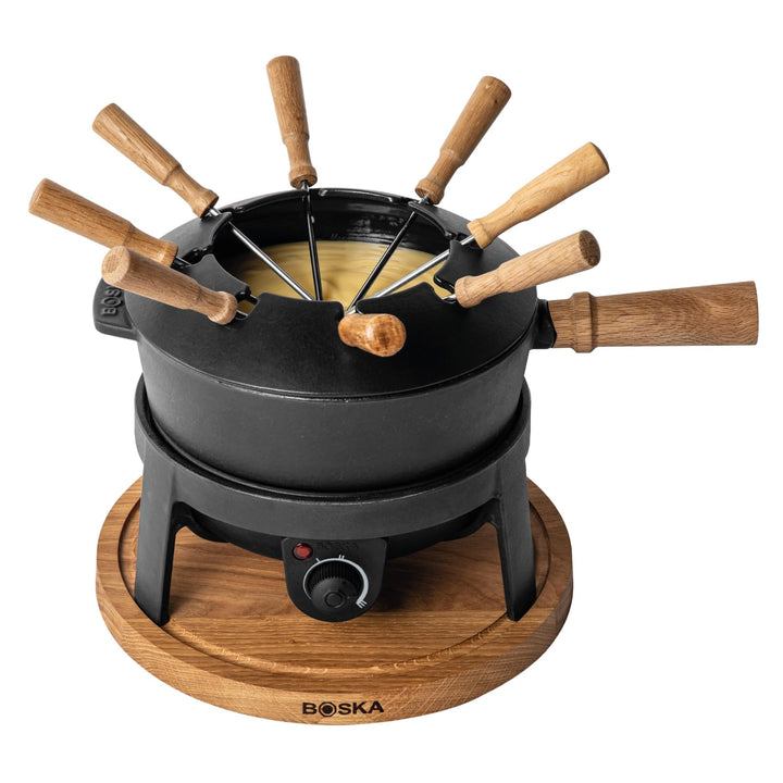 Boska Elektrisches Fondueset Pro 2,2L - Käsefondue - Für 8 personen - Topf set - Edelstahl - Extrala