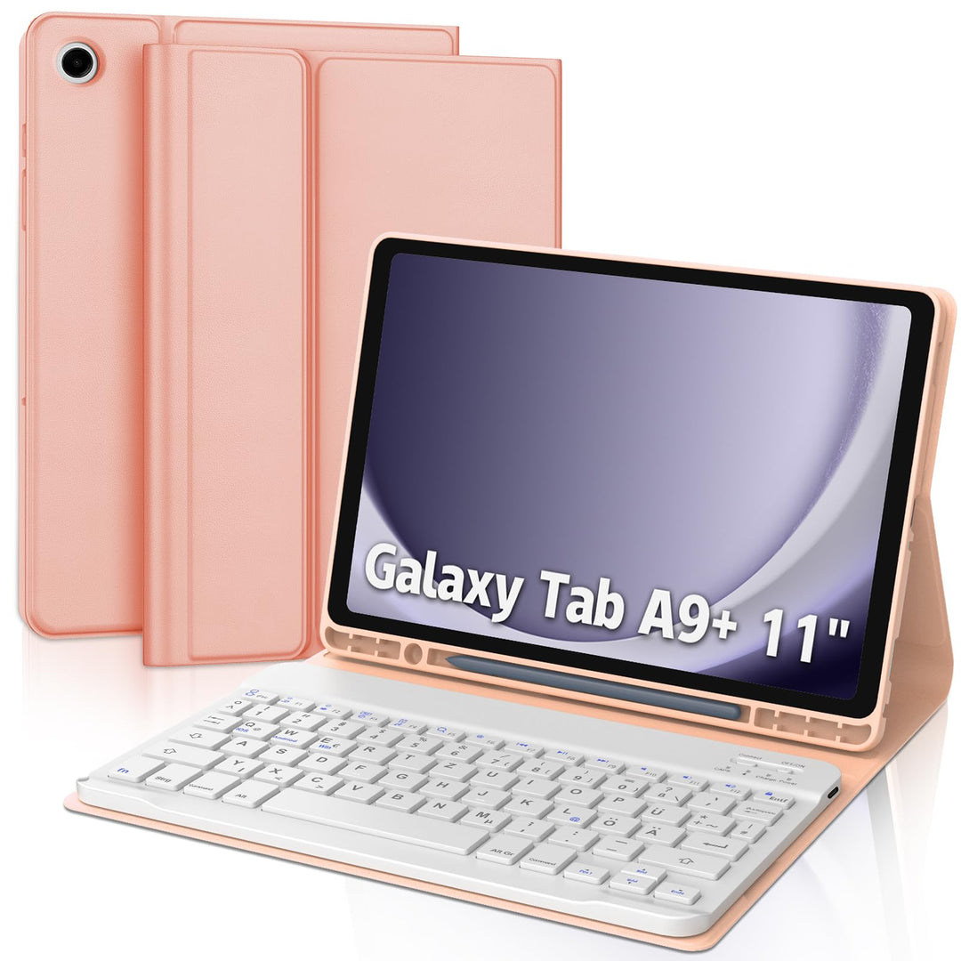 JADEMALL DE Tastatur Hülle für Samsung Galaxy Tab A9 Plus 2023 11 Zoll (SM-X210/X215/X216) - Abnehmb