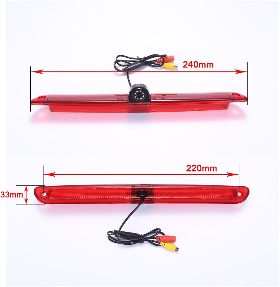【Rückfahrkamera Kit】 4.3 Zoll TFT LCD Bildschirm Auto Monitor + im 3.Bremslicht Bremsleuchte Rückfah