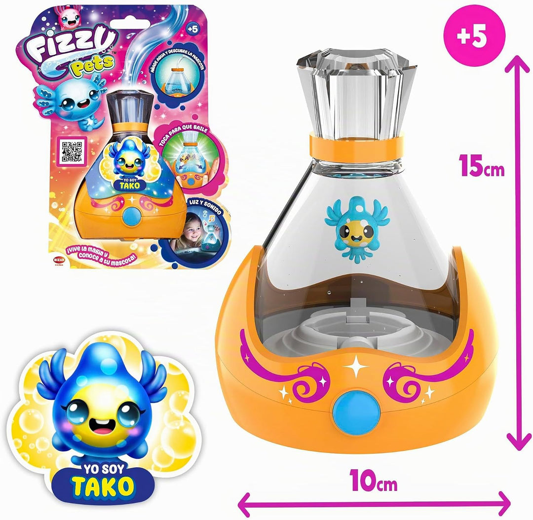 Bizak Fizzy Pets Tako, magische Überraschung, Musik und Tanz, Farbwechsel, über 5 Jahre (62009097-6)
