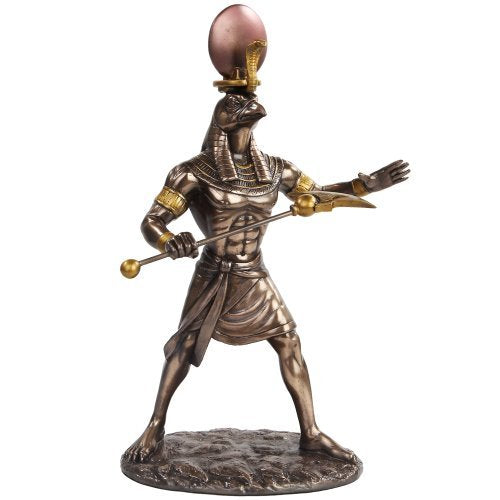 PTC 27,9 cm Ägyptische RA Mythologische Gott Bronze Finish Statue Figur
