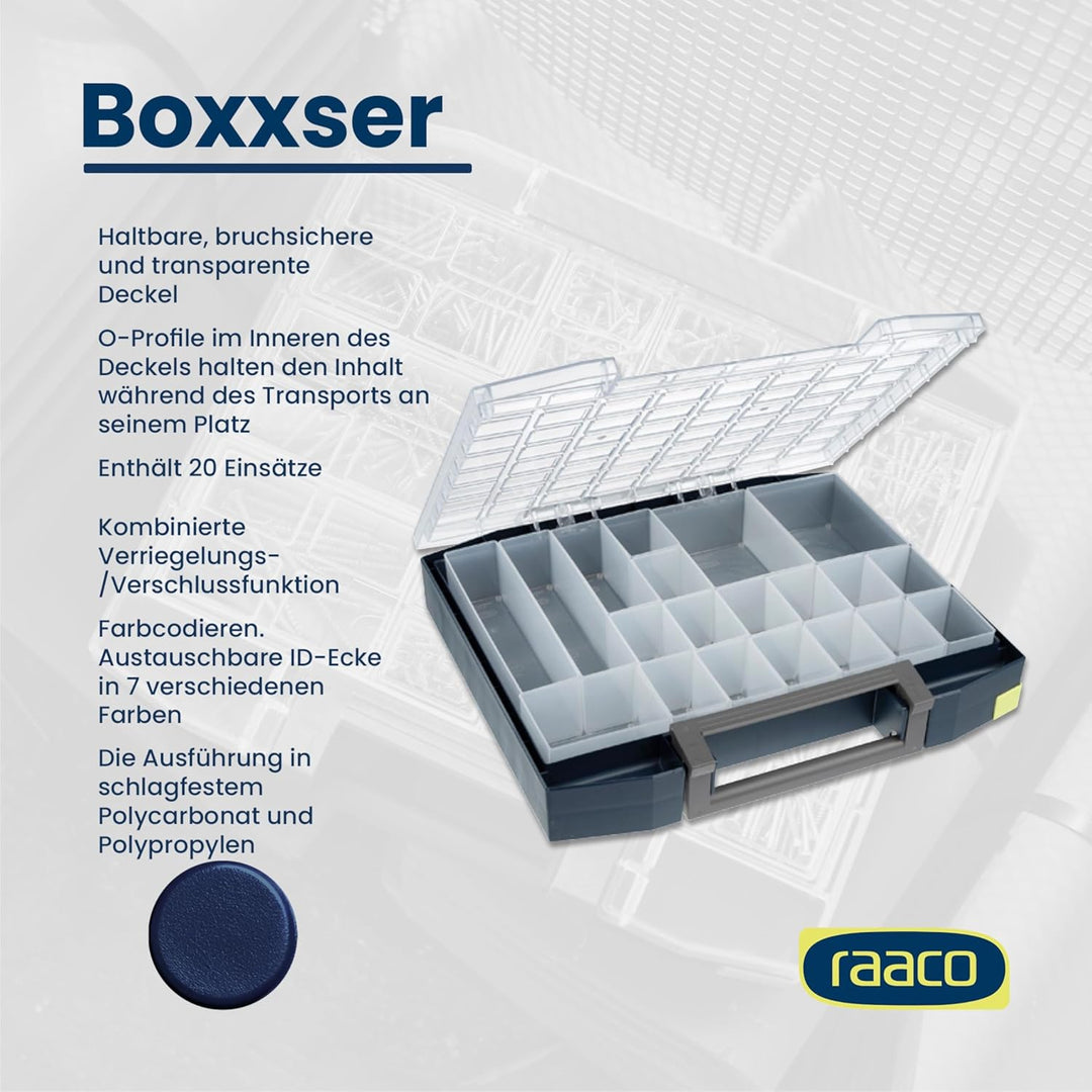 raaco Sortimentskoffer boxxser 80 8 x 8-20 , blau, 134989