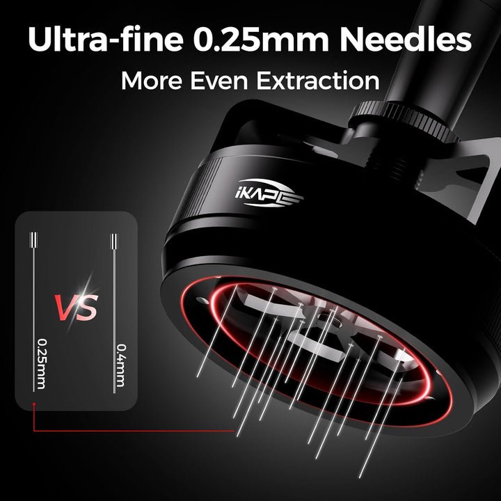 IKAPE 51 mm WDT-Tool für Espresso – 0,25 mm Verteilerwerkzeug mit 14 Nadeln, EIN-Tasten-Automatik-Ro