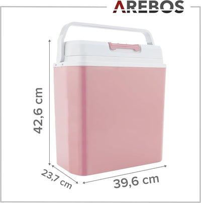 Arebos 20 Liter Kühlbox | Kühlbox klein | zum Kühlen und Warmhalten | mit ECO Modus | 12/230 V für A