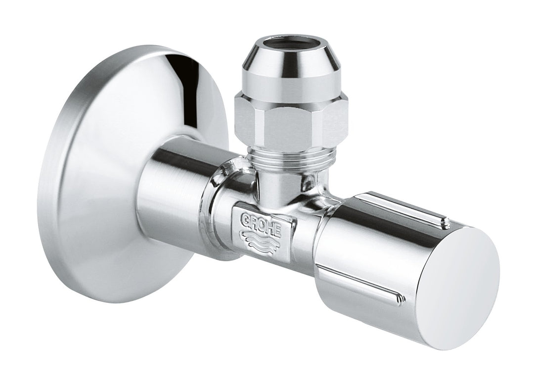 GROHE Eckventil (Wandschluss 1/2", Abgang 3/8", mit Längenausgleich, mit 10mm Quetschverschraubung,