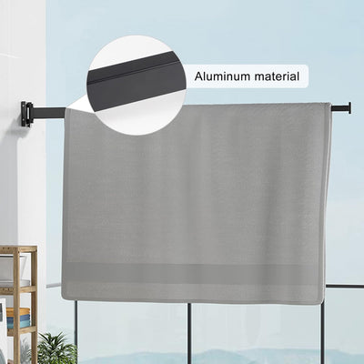 SWAWIS Wäscheständer Wandmontage Kleiderstange 90cm Ausziehbar Klappbar Wäscheständer Kleiderstange