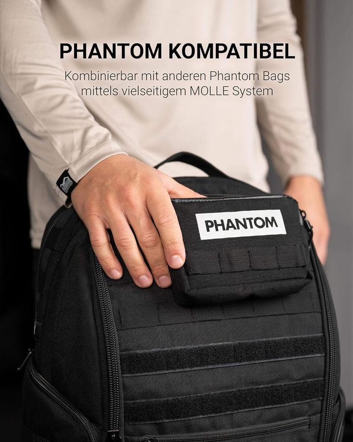Phantom Chest-Bag Tactic - Fitness Tasche | Sport Brust-Tasche | Männer Damen - Schwarz Einheitsgrös
