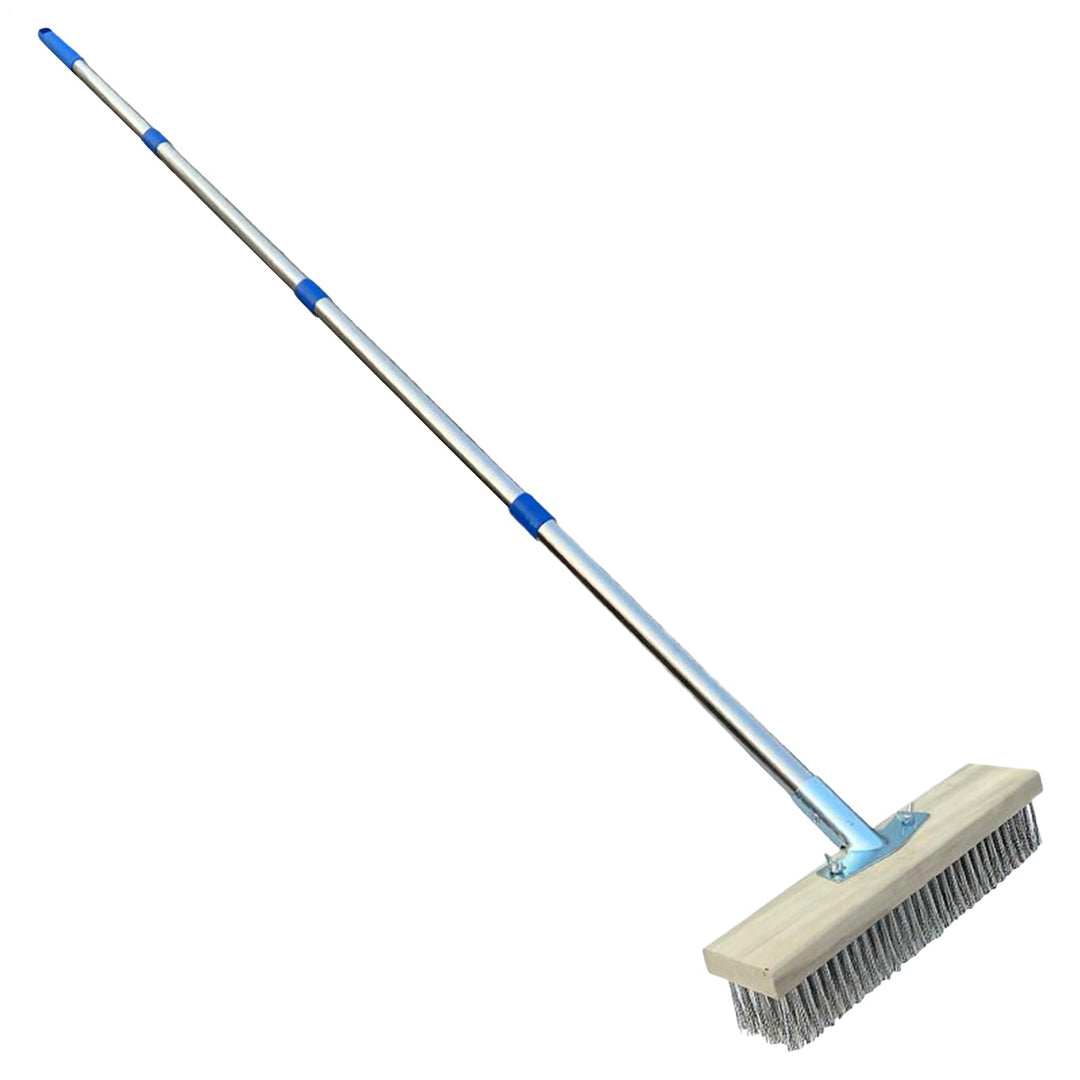 Beton Scrubber, Heavy Duty Besen,Deck -Peelingbürste mit langem Griff | Patio -Schrubber, Ausseneren