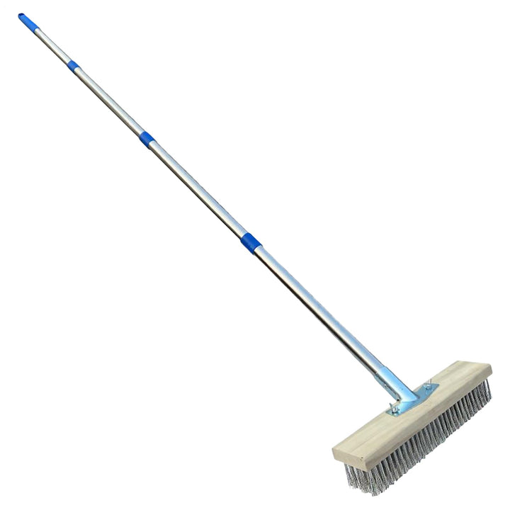 Beton Scrubber, Heavy Duty Besen,Deck -Peelingbürste mit langem Griff | Patio -Schrubber, Ausseneren