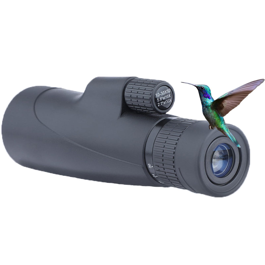 Monokular 10-30x50 Zoom Monokulares Teleskop with Clear Low Light Vision BAK4 Prisma, FMC Linse, ink
