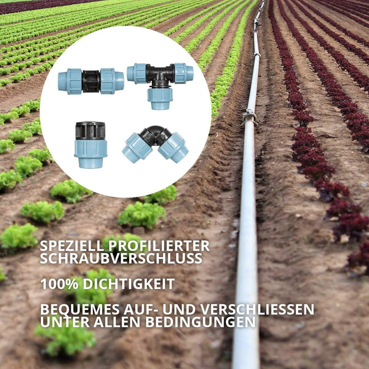 HOLZBRINK 10x L-Stück 1 x 1 Zoll Rohrverbinder für Richtungsänderung des Verlegerohrs oder Tropfschl