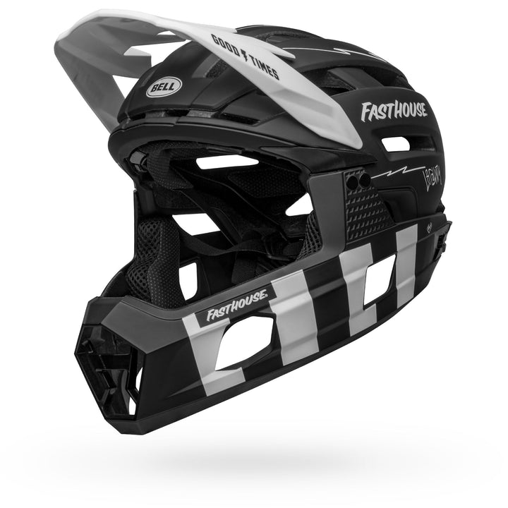 BELL Herren Super Air Helm M Matte Black/White Fasthouse, M Matte Black/White Fasthouse