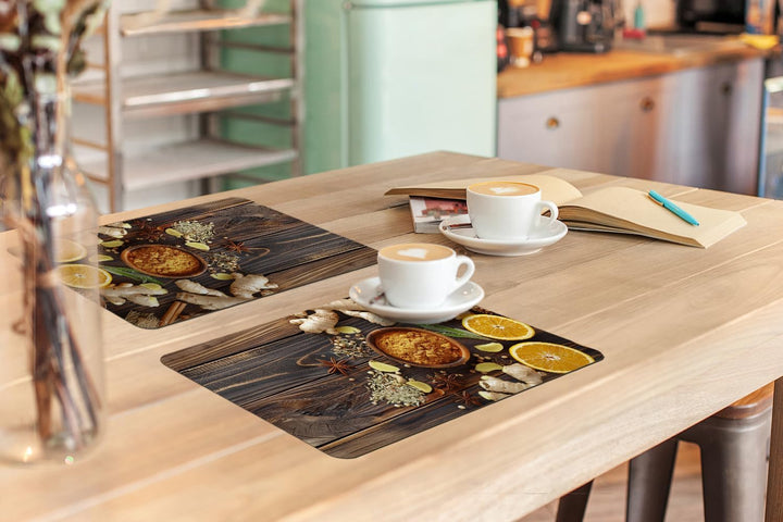 KitchenYeah© Platzsets Abwaschbar 6-Teilig 45x30 cm Tischsets Platzdeckchen Platzset Unterlage Tisch