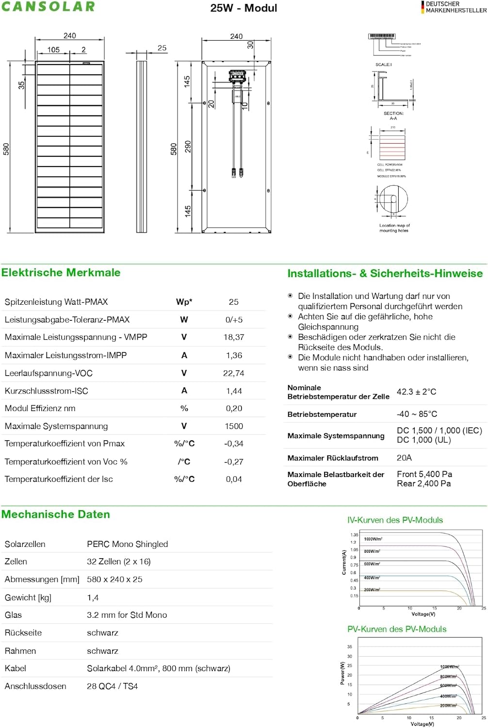 Solarpanel - Monokristallines Solarmodul - Hohe Effizienz dank Shingled-Technologie - Photovoltaik S