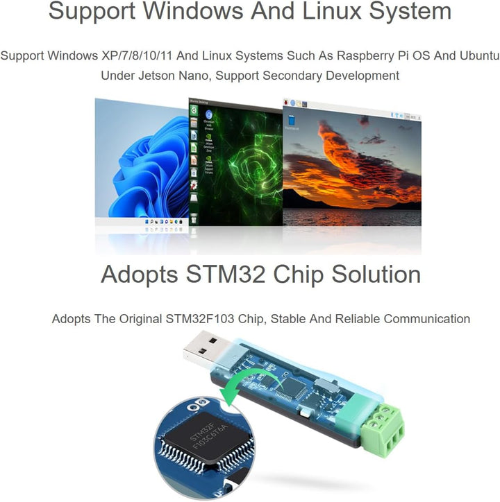 USB zu CAN Adapter Analysator CAN Bus Konverter Basierend auf STM32 Chip, Unterstützt Windows 11/10/