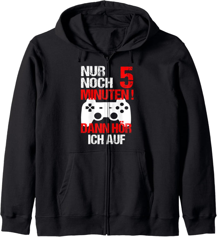 Nur noch 5 Minuten zocken! T-shirt| lustiges Zocker T-shirt Kapuzenjacke
