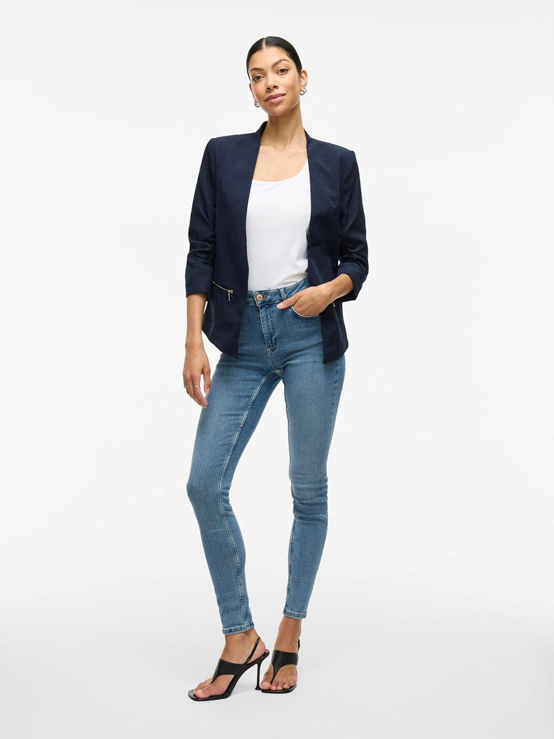 Vila Damen Blazer 36 Navy Blazer, 36 Navy Blazer