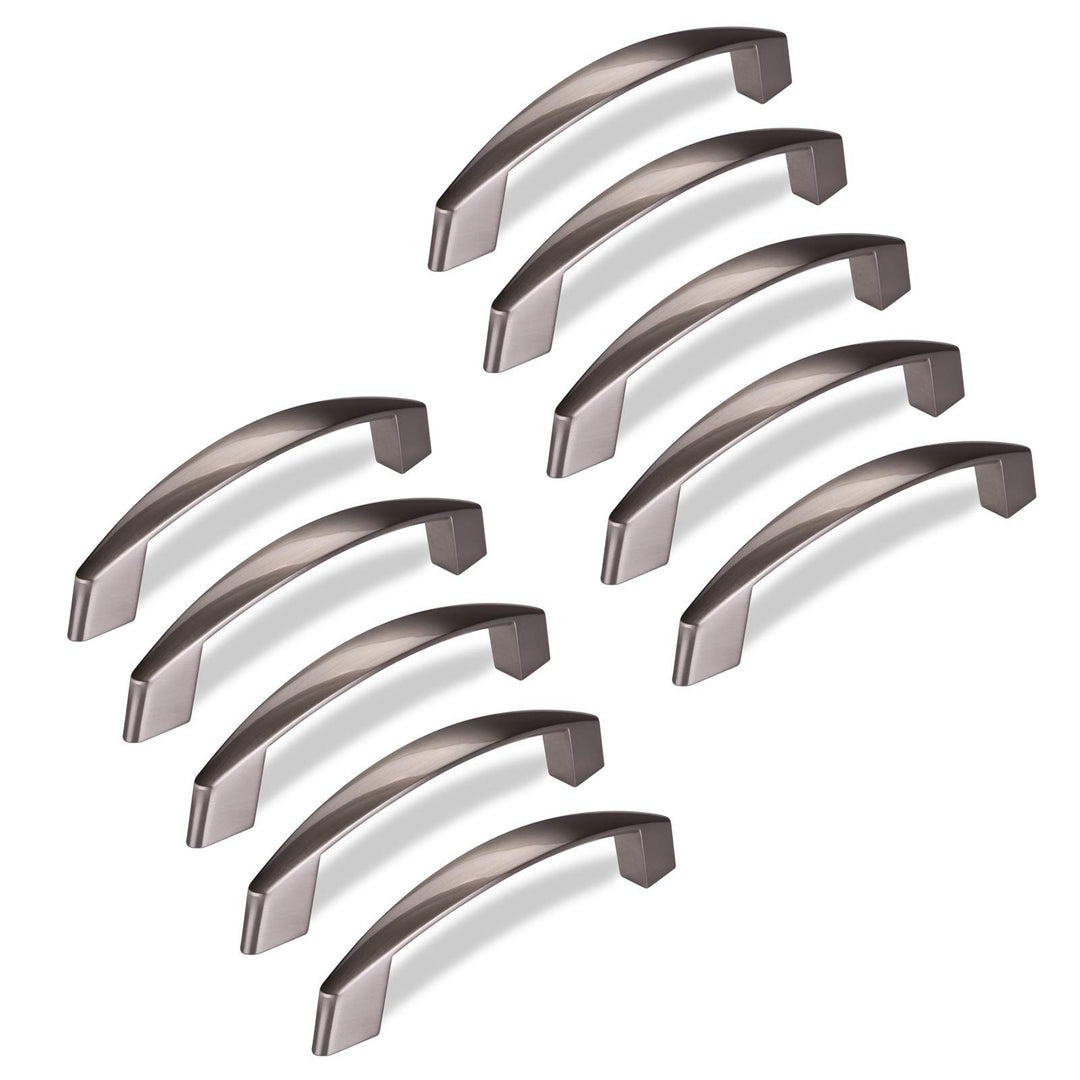 10 x Möbelgriff THEA Edelstahloptik BA 128 mm Bogengriff Küchengriff von SO-TECH® 10 x Finition Acie