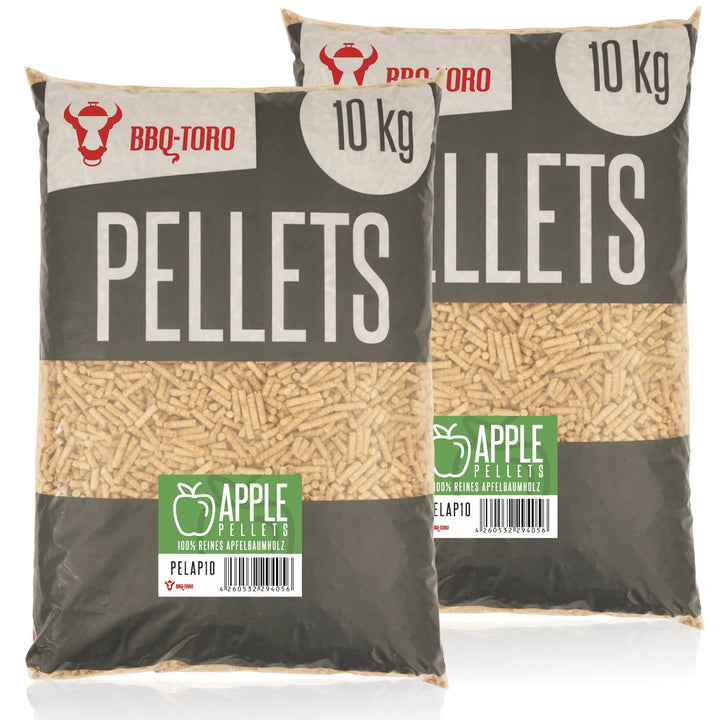 BBQ-Toro Apple Pellets aus 100% Apfelbaumholz (20 kg) | Apfelpellets für Grill, Smoker, Pellet-Pizza