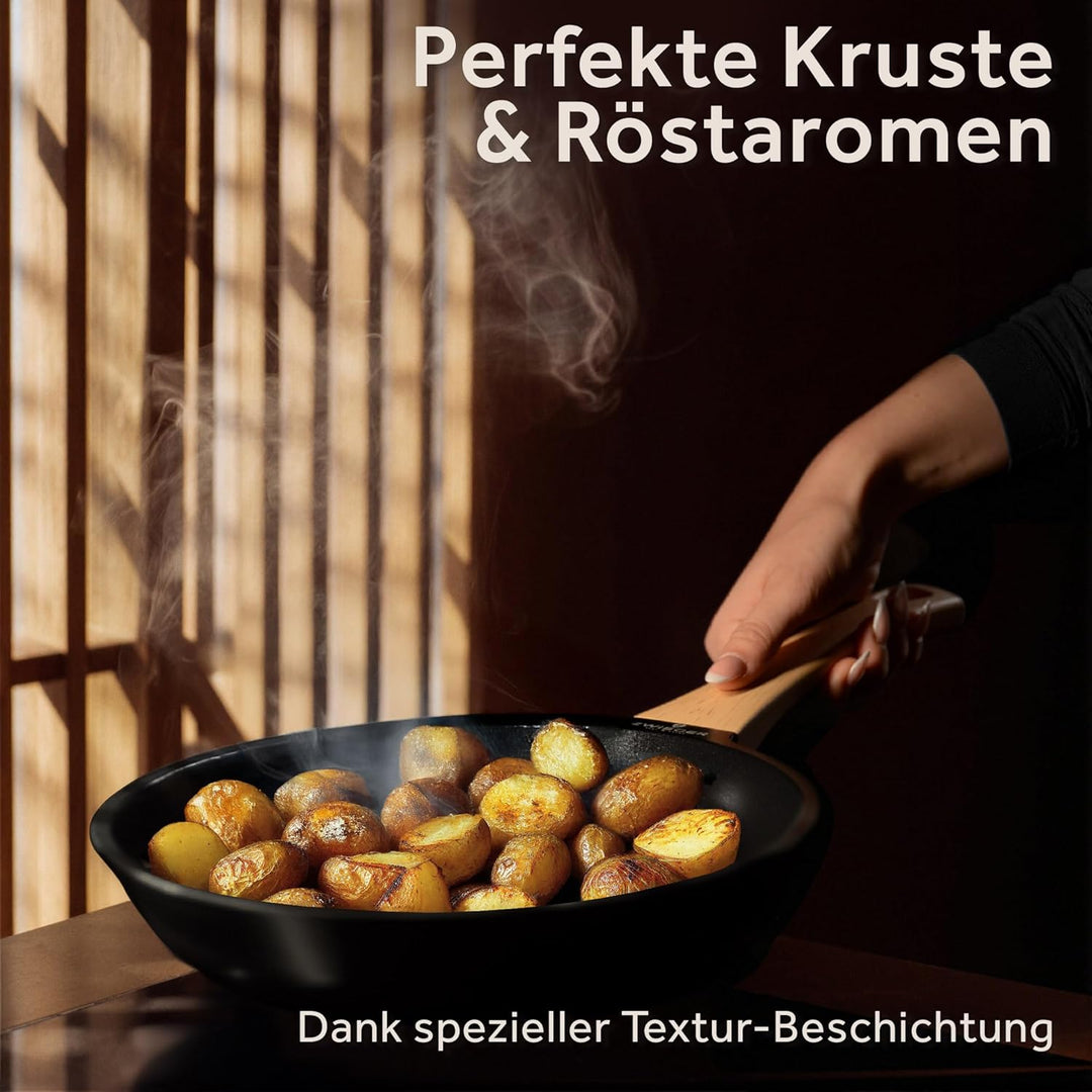 ZWIEGER Keramik Pfannenset ohne PTFE und PFOA – Pfannen PFAS frei, Aluguss, für alle Herdarten (inkl