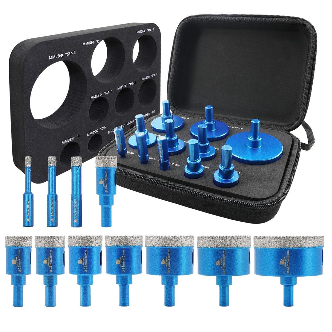 Diamantbohrer Fliesenbohrer Set - BRSCHNITT Diamantbohrer für Keramik, Granit, Porzellan, Fliesen, F