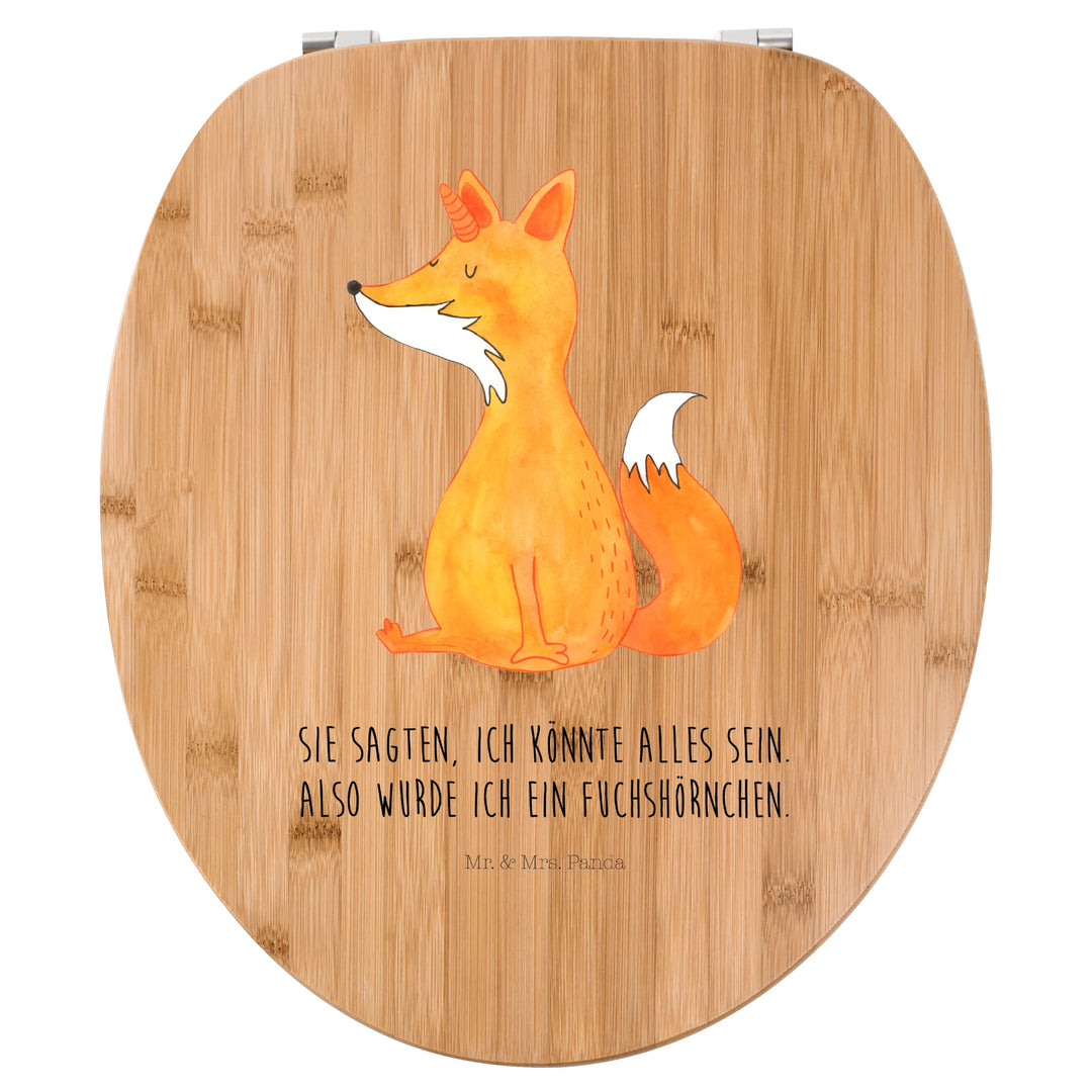 Mr. &amp; Mrs. Panda Motiv WC Sitz Fuchshörnchen Wunsch - Geschenk, Foxycorn, Toilettendeckel, Toilette,