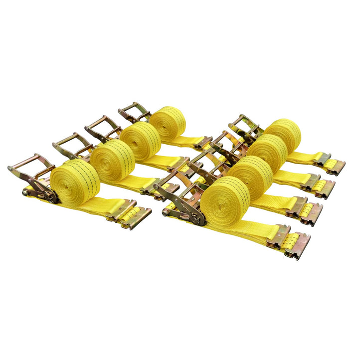 E-Track Spanngurte mit Ratsche, 5,1 x 4,6 m, 137 kg, 8 Stück 2"x15', 2"x15'