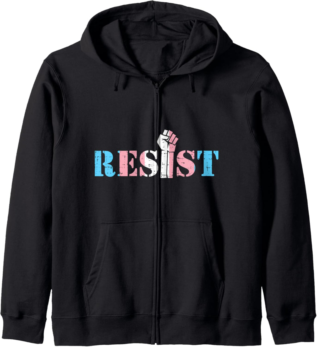Resist Fist Transgender Transsexual Trans Rights Pride Flag Kapuzenjacke