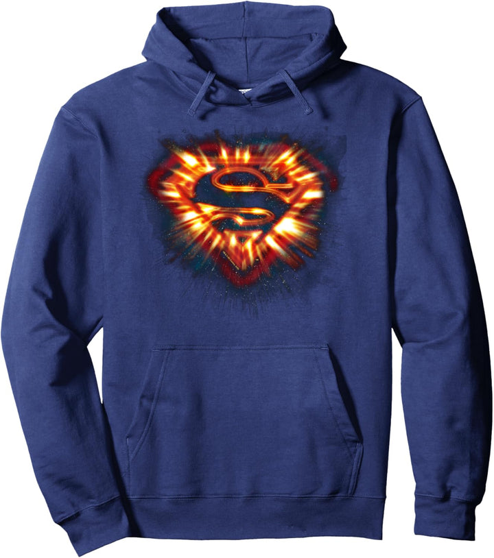 Superman Space Burst Shield Pullover Hoodie