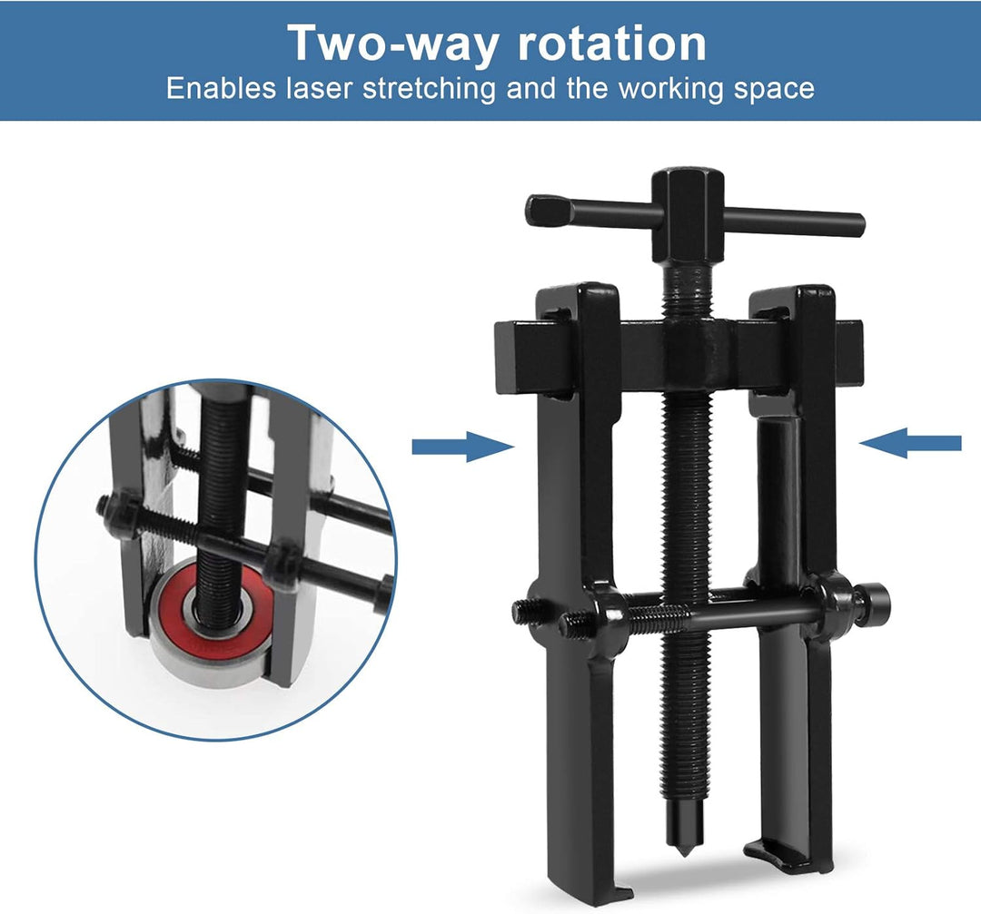 Ejoyous Lagerabzieher Lager Abzieher Werkzeug, Backenzahnzieher Zwei Kiefer Radlagerabzieher Wischer