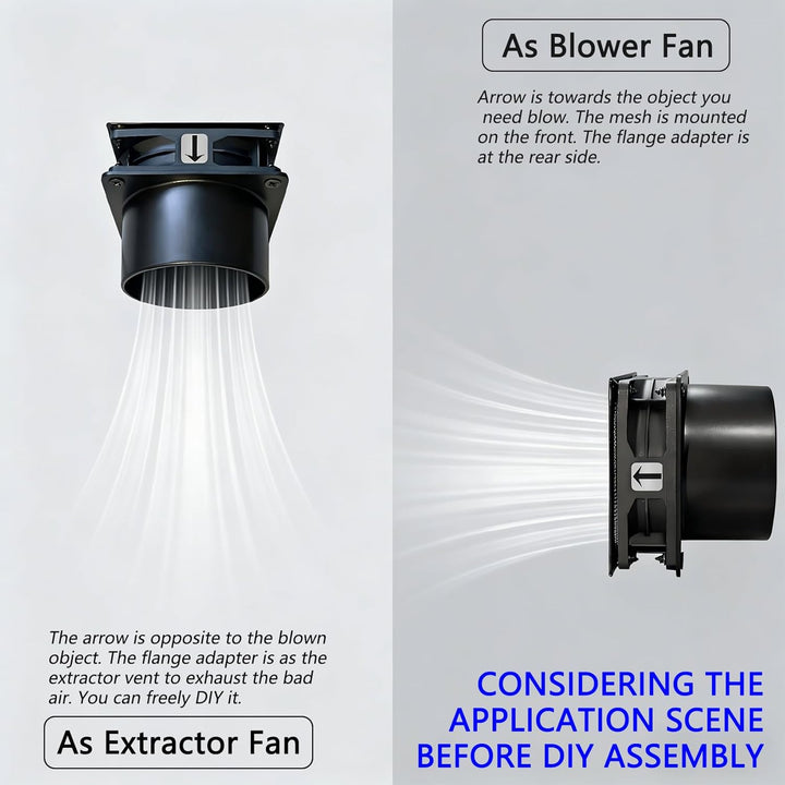 DC12V Axiallüfter Rohrventilator, 80 * 25mm, Schwarz | Dual Kugellager, LED Display Controller, 75mm