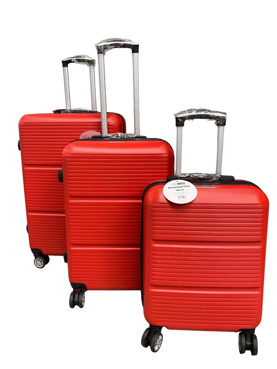 ito electronics Art-Land Koffer-Set, Kofferset 3-teilig Rot, Rot