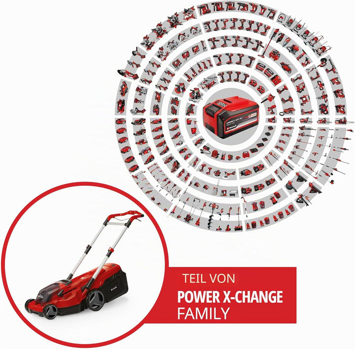 Einhell Akku-Rasenmäher RASARRO 36/38 Kit Power X-Change (36 V, 38 cm Schnittbreite, 450 m², Brushle