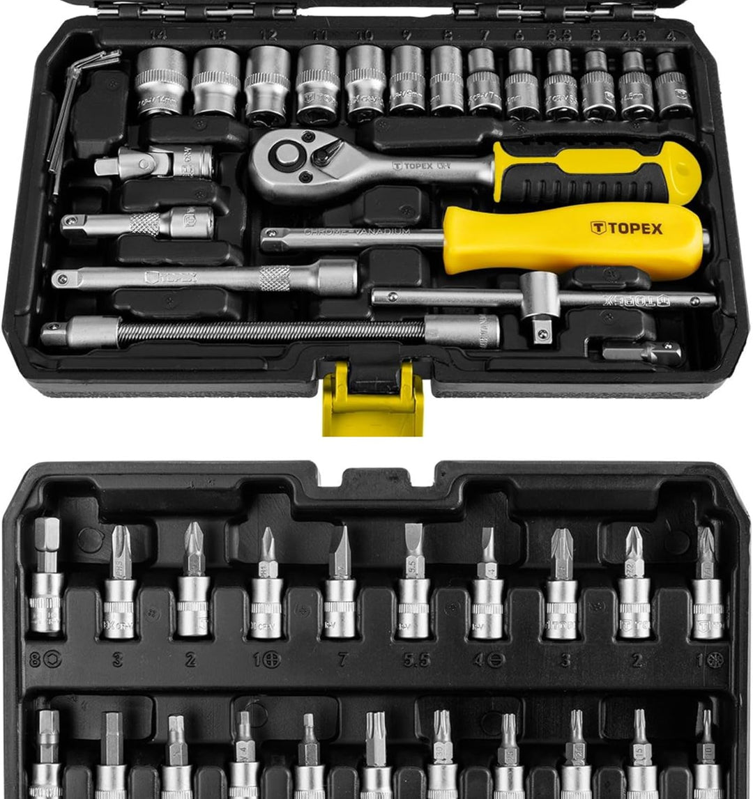Topex 1/4 Stecknuss 46 Teile, CV. (oben 38d640)