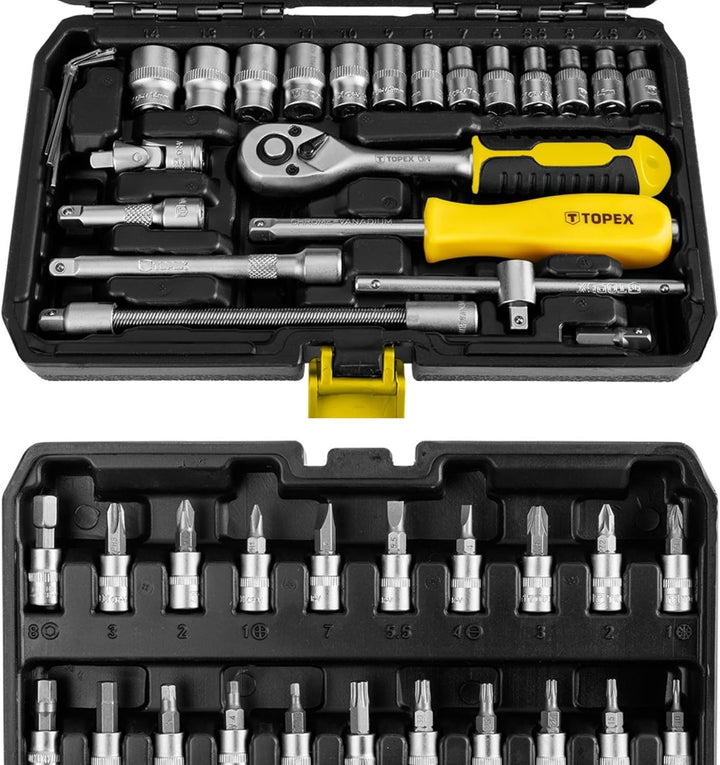 Topex 1/4 Stecknuss 46 Teile, CV. (oben 38d640)