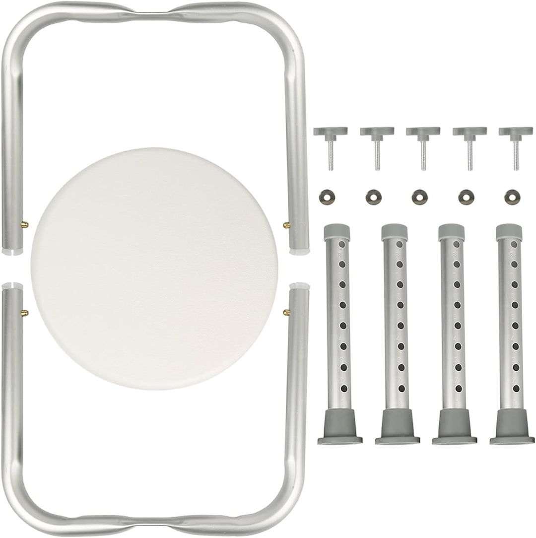 meihe Duschhocker 360° drehbar + Badewannengriff mit Saugnäpfen für Dusche und Badewanne (32 x 32 x