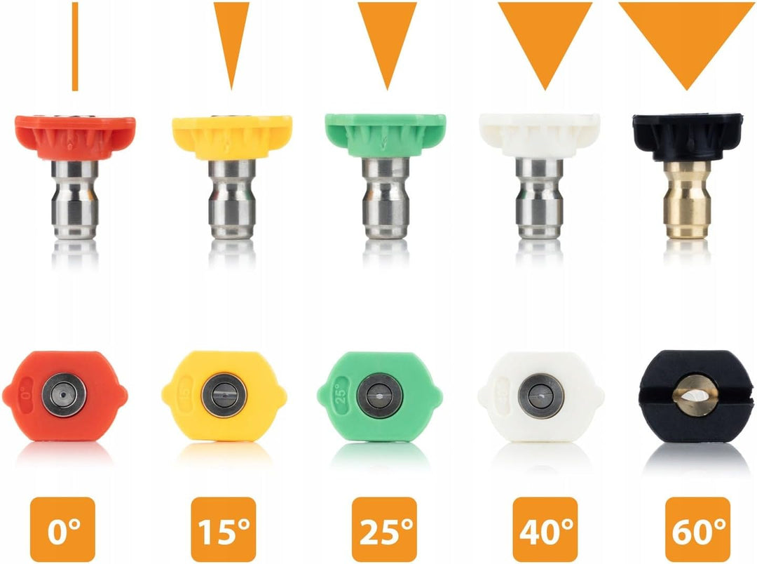 Ersatzteil für Hochdruckreiniger Kärcher K2–K7 Hochdrucklanzen Set – 7 Lanzen 6 Gerade 1 Gebogen 30°