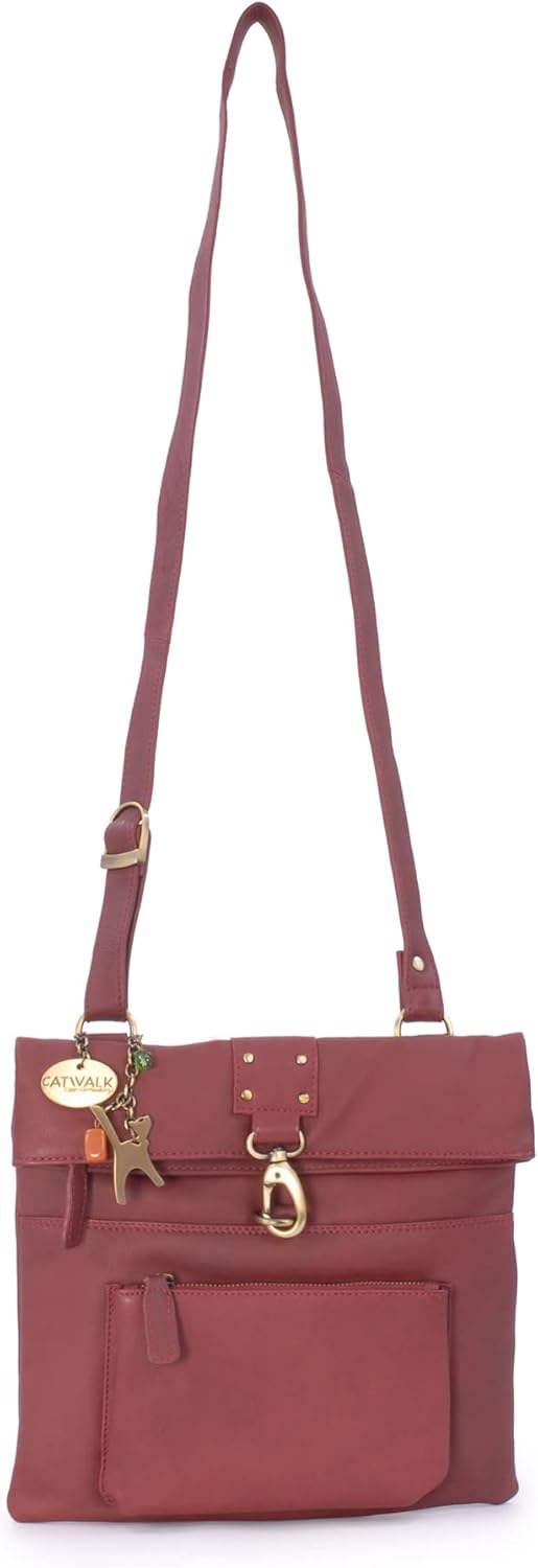 Catwalk Collection Handbags - Leder - Damen Leder Umhängetasche/Handtasche/Messenger/Schultertasche