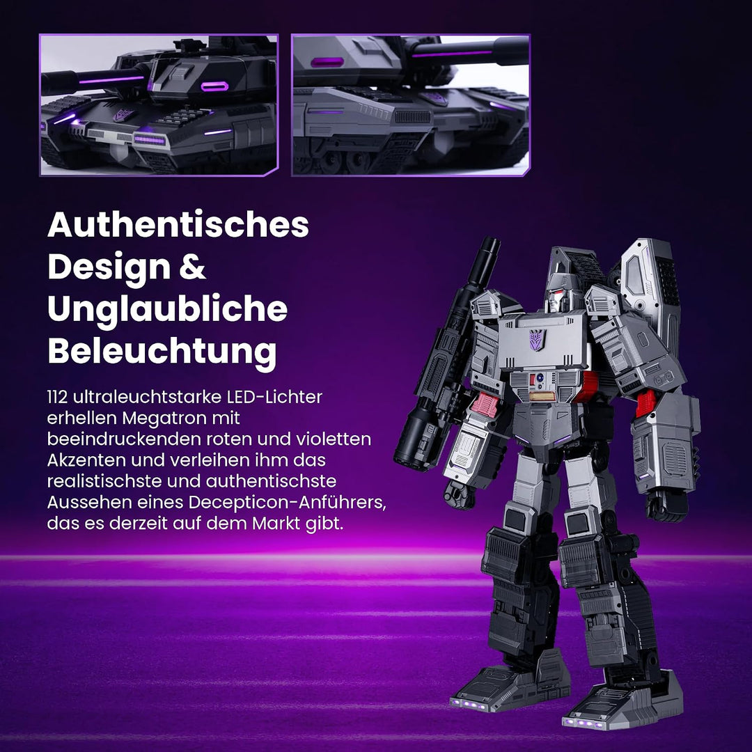 Robosen Flagship Megatron Auto-Transforming Robot | Sprach- &amp; App-Steuerung | Roboter- &amp; Panzer-Modu