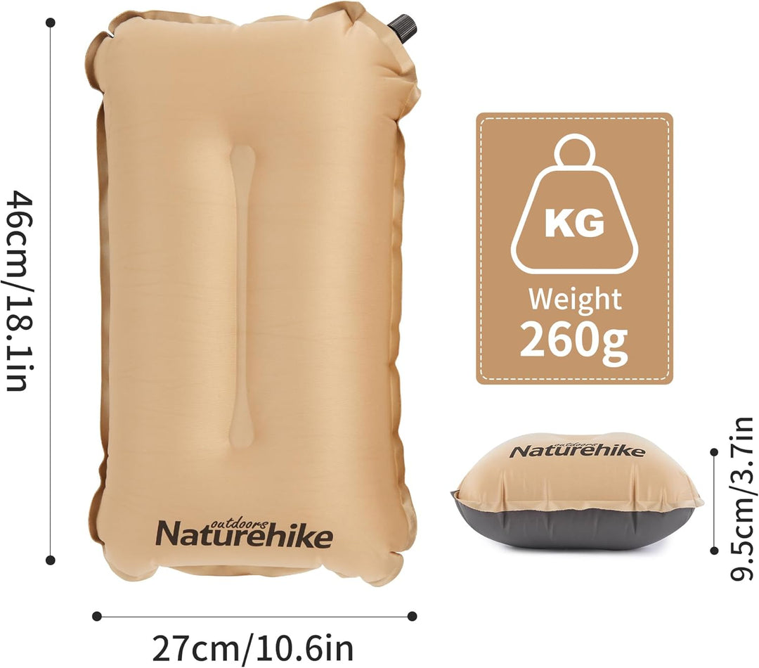 Naturehike Campingkissen|Reisekissen|Strandkissen|Lendenkissen Selbstaufblasendes Kissen Camping zub