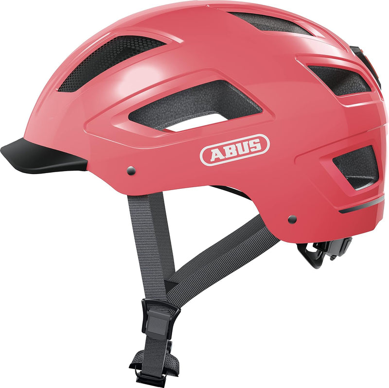 ABUS Stadthelm Hyban 2.0 - Fahrradhelm mit Rücklicht, ABS-Hartschale, guter Passform - für Damen und