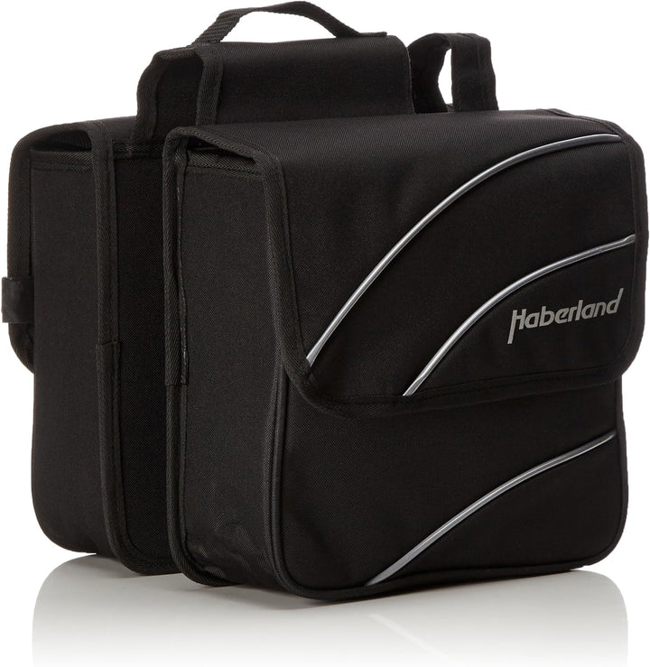 Haberland Kim Doppeltasche 28 x 28 x 11 cm Schwarz, 28 x 28 x 11 cm Schwarz