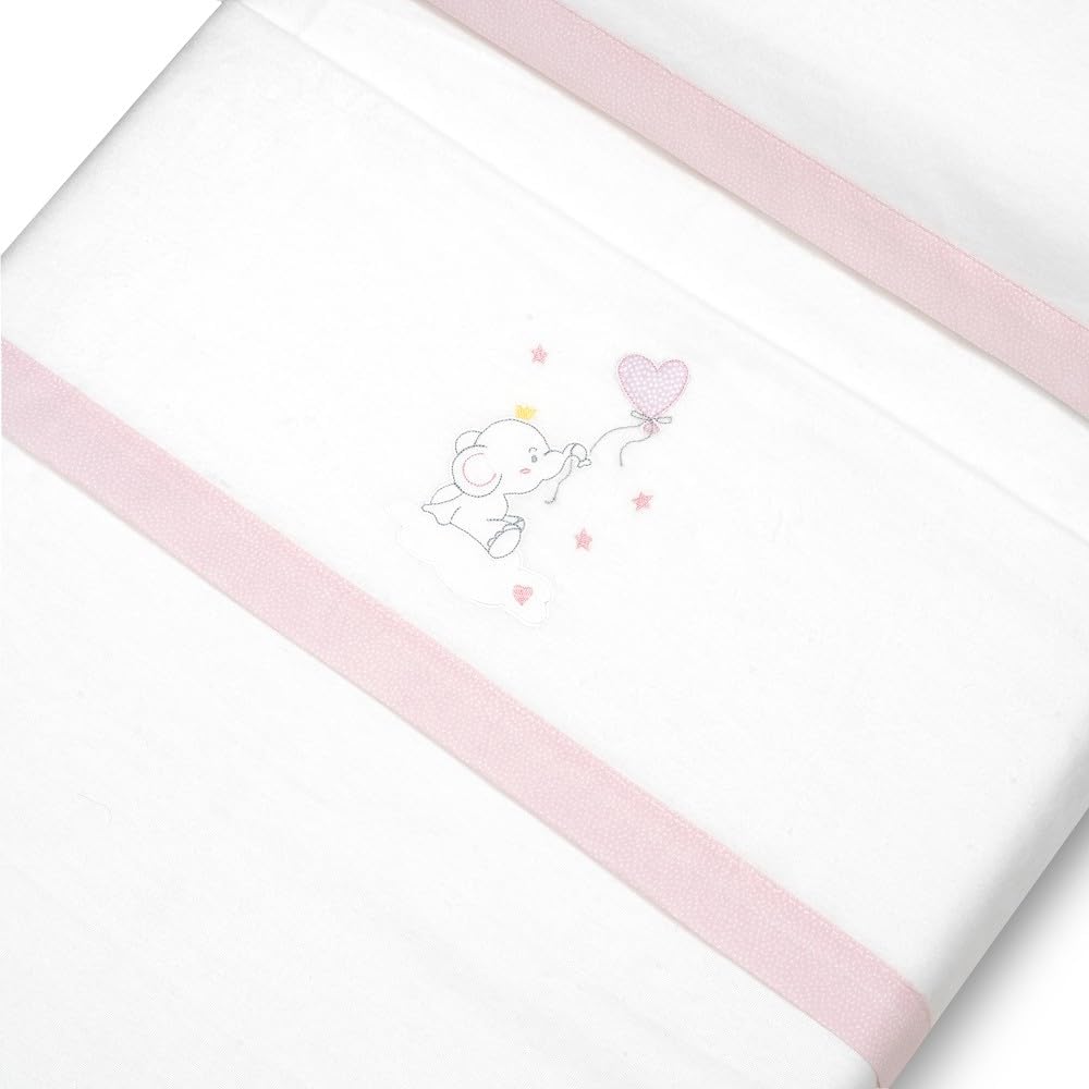 Interbaby Bettwäsche-Set für Kinderbett, 60 x 120 cm, 100% Baumwolle, warm, weich, inklusive Spannbe